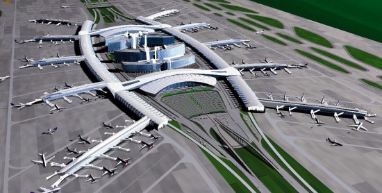 広州白雲国際空港の全体3Dモデル